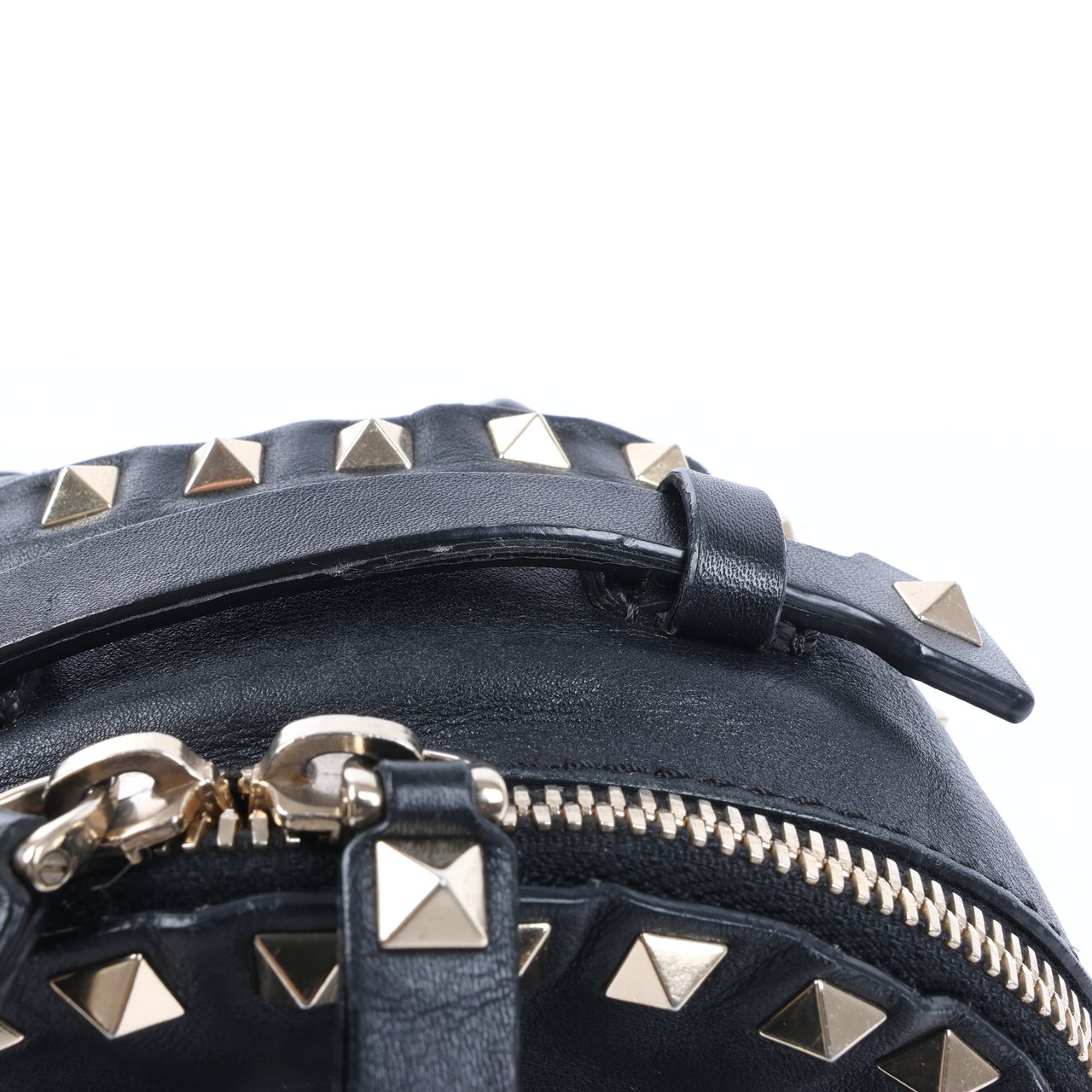 Valentino Garavani Valentino Garavani Rockstud Leather Backpack in Black Zwart