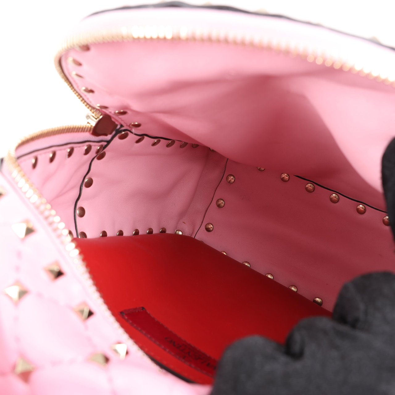 Valentino Garavani Valentino Garavani Rockstud Spike Leather 2Way Backpack in Pink (Marketplaces) Roze