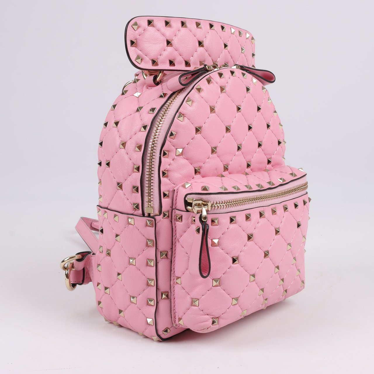 Valentino Garavani Valentino Garavani Rockstud Spike Leather 2Way Backpack in Pink (Marketplaces) Roze