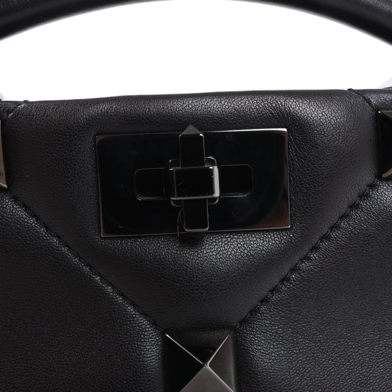 Valentino Garavani Valentino Garavani Roman Studs Leather 3-way Shoulder Bag in Black Zwart
