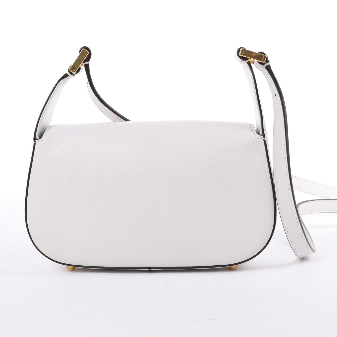Valentino Garavani Valentino Garavani V logo Leather Shoulder bag in White Wit