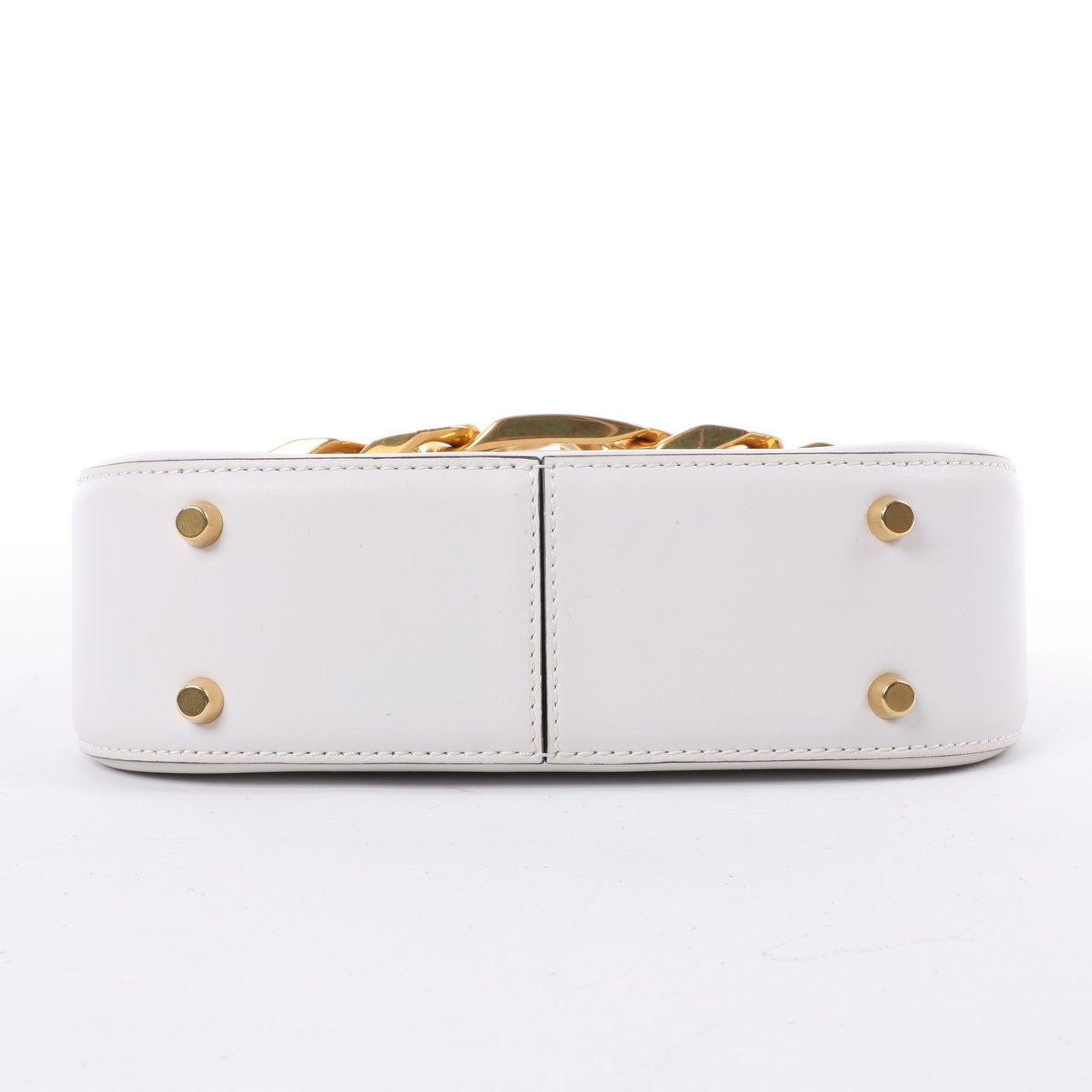 Valentino Garavani Valentino Garavani V logo Leather Shoulder bag in White Wit