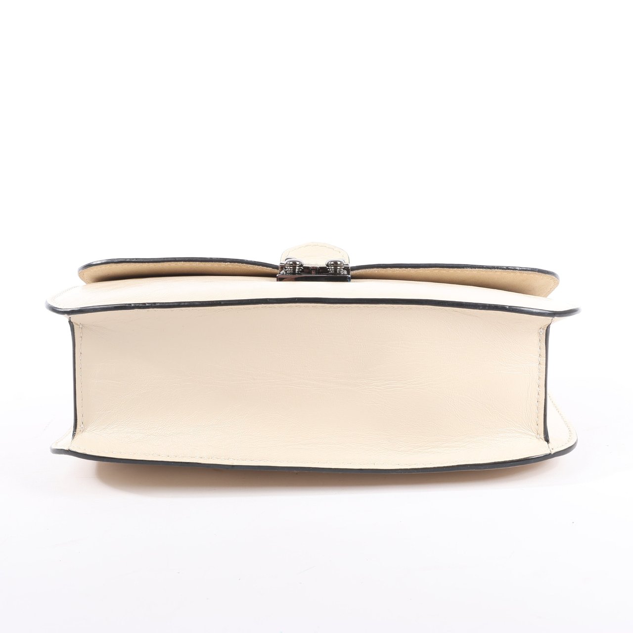 Valentino Garavani Valentino Rockstud Glam Lock Leather Chain Shoulder Bag in Beige Beige