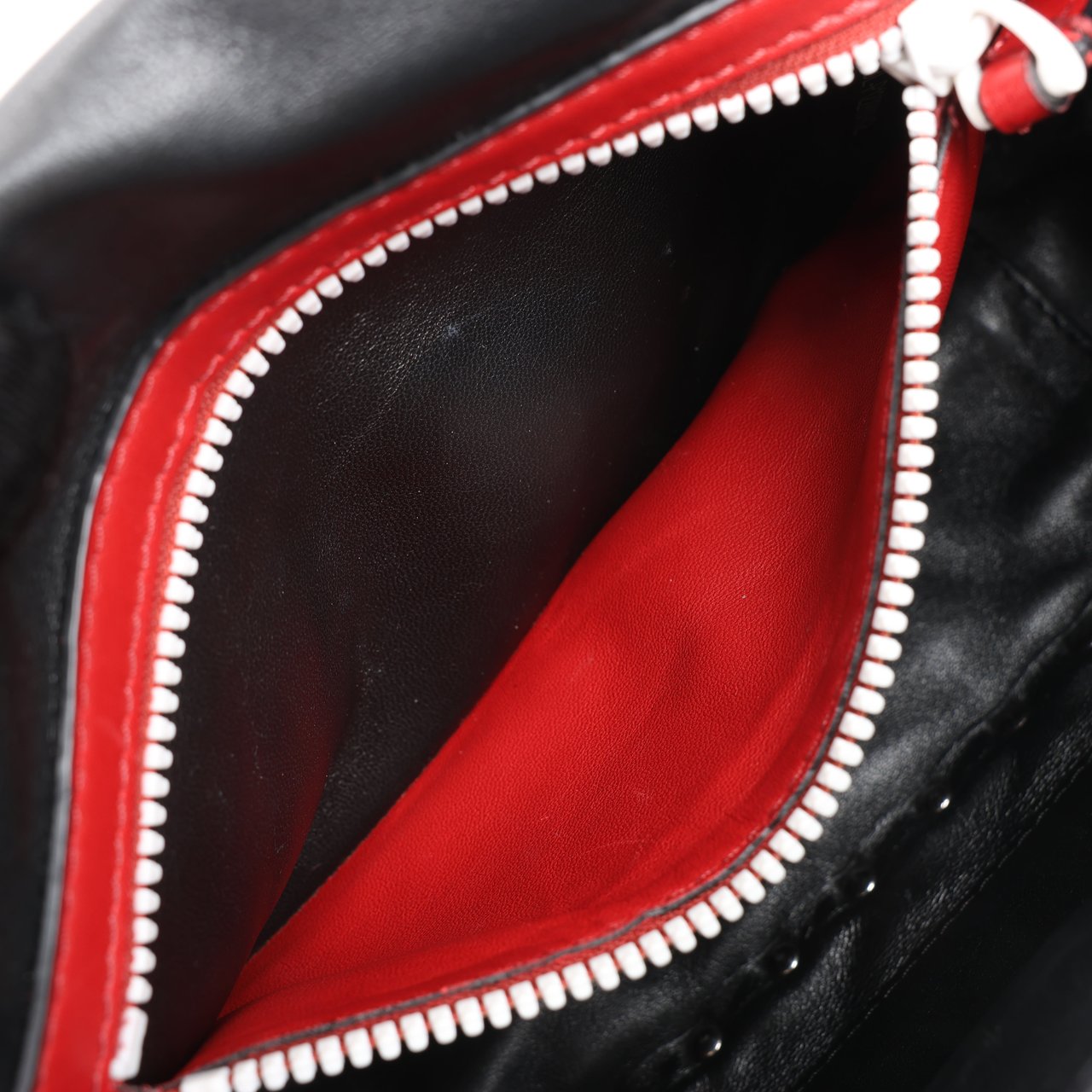 Valentino Garavani Valentino Rockstud Spike Chain 2Way Shoulder Bag in Black x White Divers