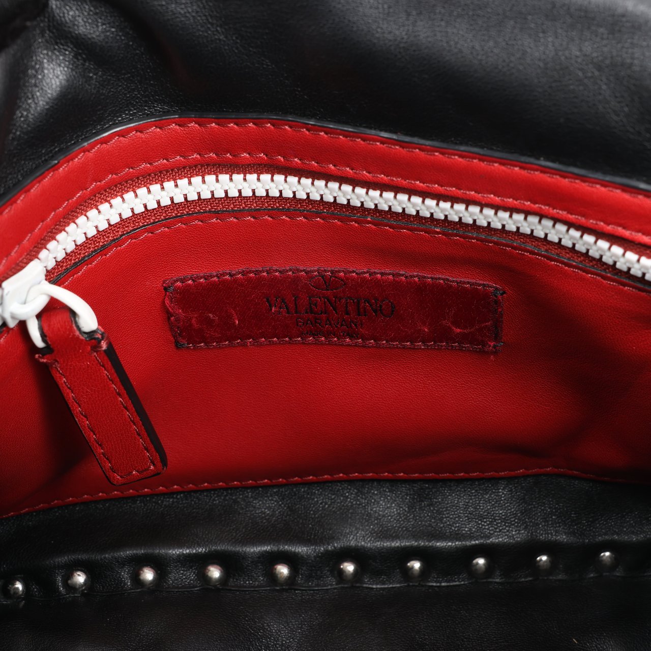 Valentino Garavani Valentino Rockstud Spike Chain 2Way Shoulder Bag in Black x White Divers