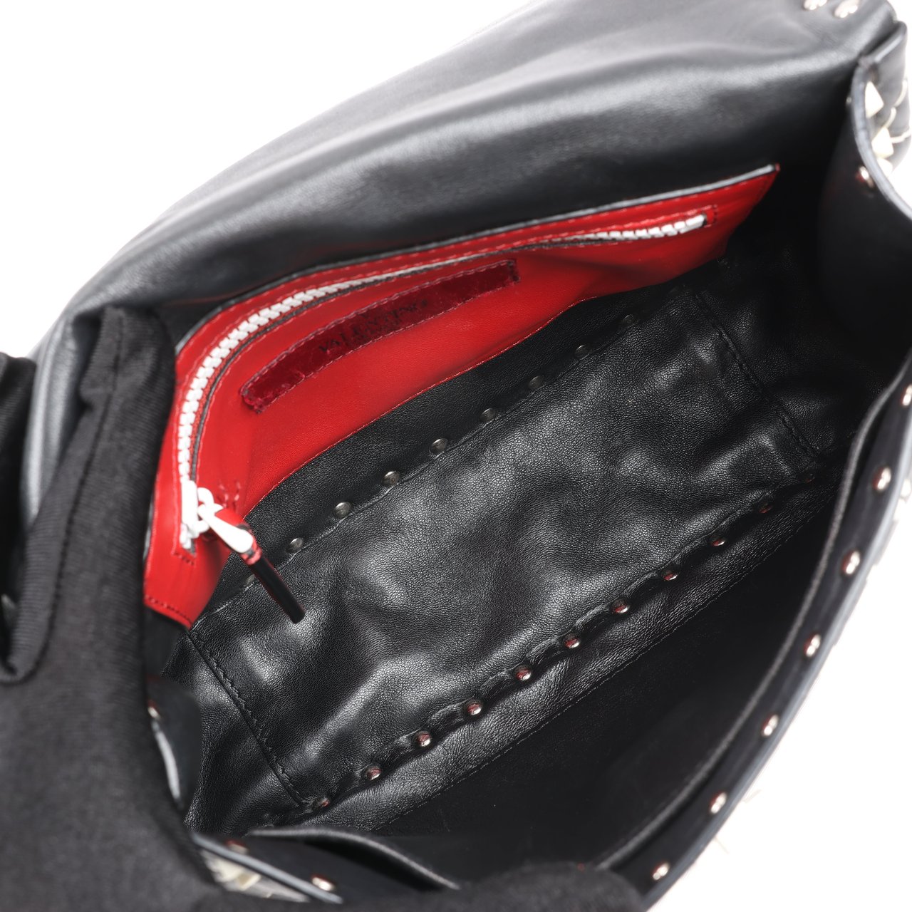 Valentino Garavani Valentino Rockstud Spike Chain 2Way Shoulder Bag in Black x White Divers