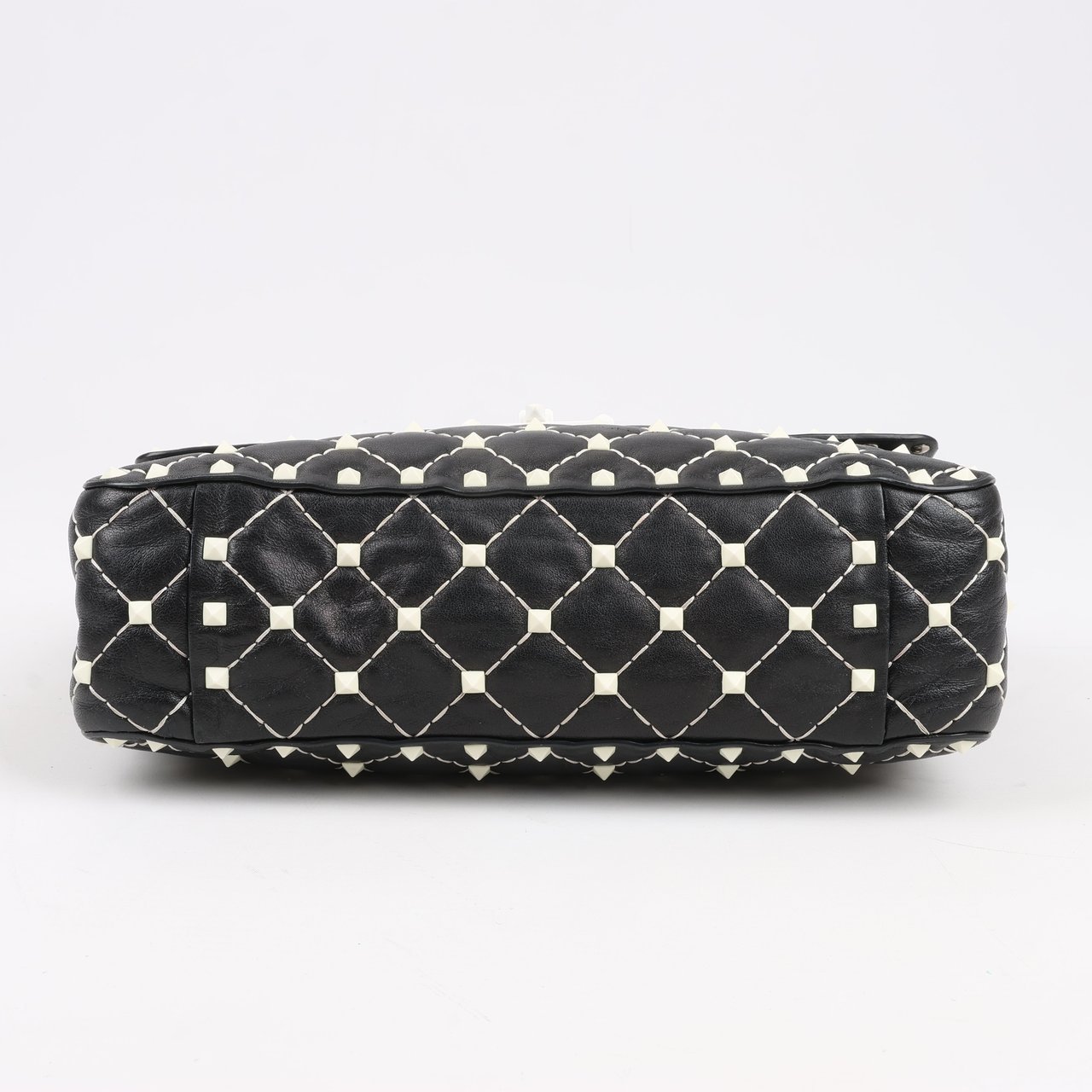 Valentino Garavani Valentino Rockstud Spike Chain 2Way Shoulder Bag in Black x White Divers