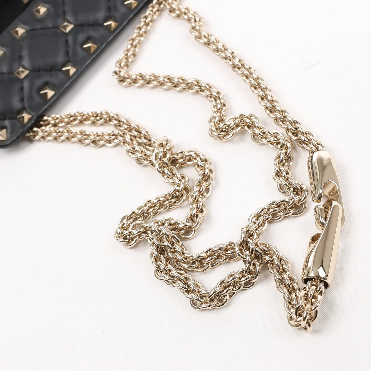 Valentino Garavani Valentino Garavani VLTN Rockstud Spike Chain Leather 2Way Shoulder Bag in Black Divers