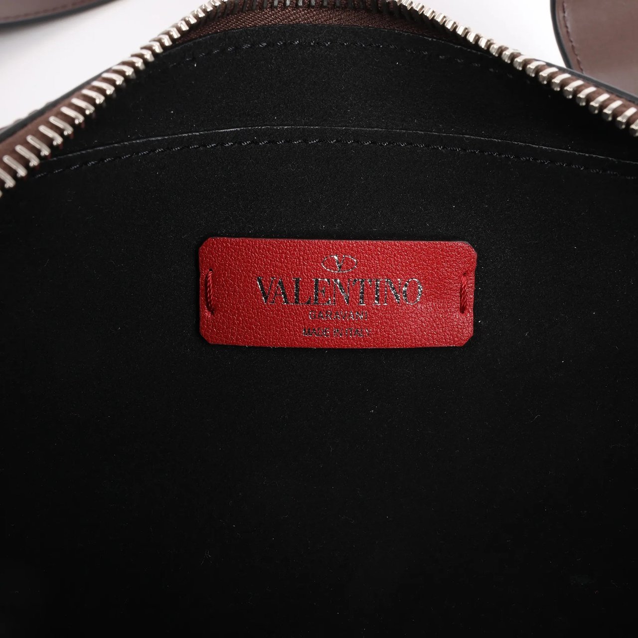 Valentino Garavani Valentino Garavani VLTN Leather Shoulder Bag in Brown Bruin