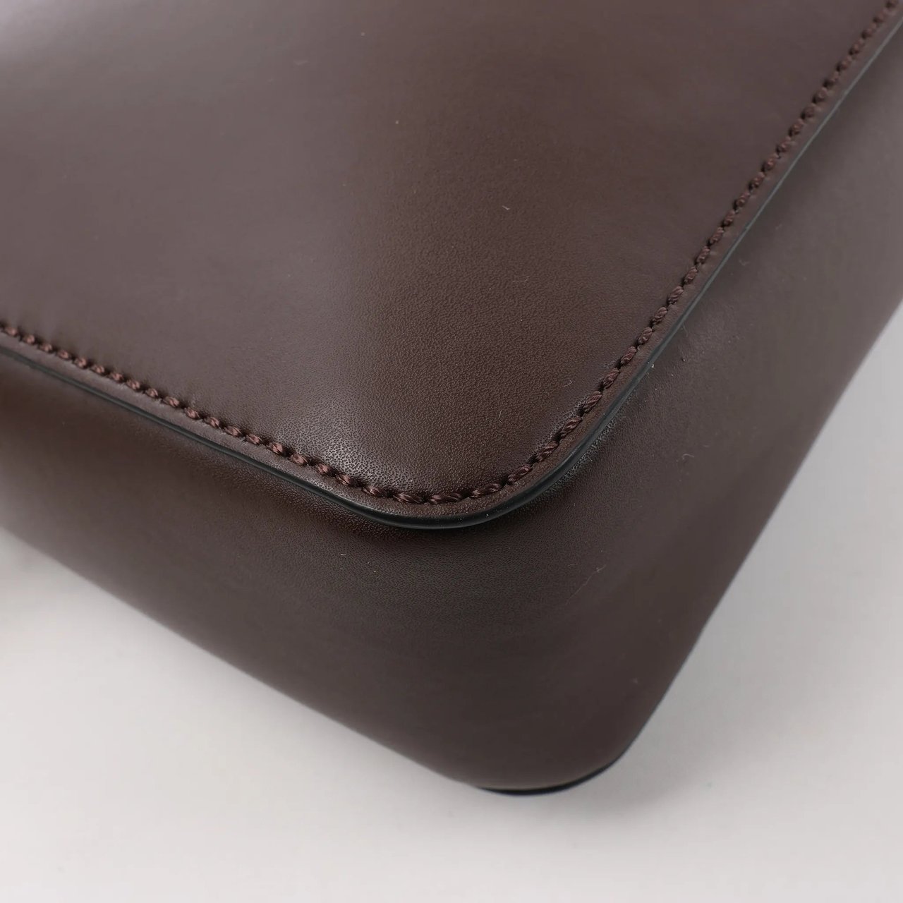 Valentino Garavani Valentino Garavani VLTN Leather Shoulder Bag in Brown Bruin