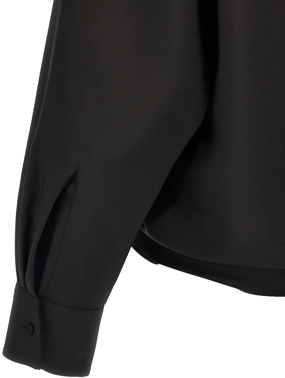 Valentino Garavani Black Wool Blouse Zwart