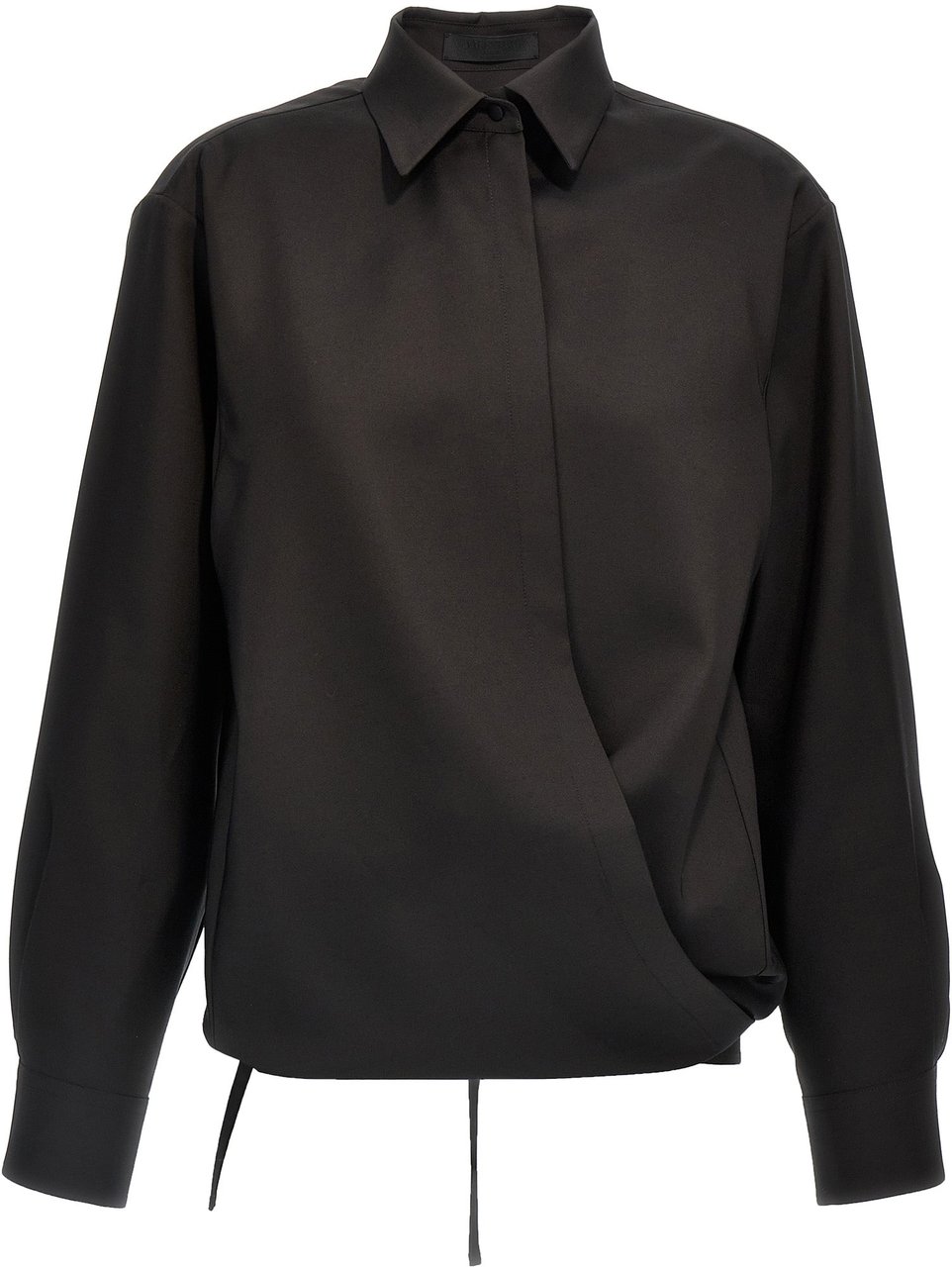 Valentino Garavani Black Wool Blouse Zwart