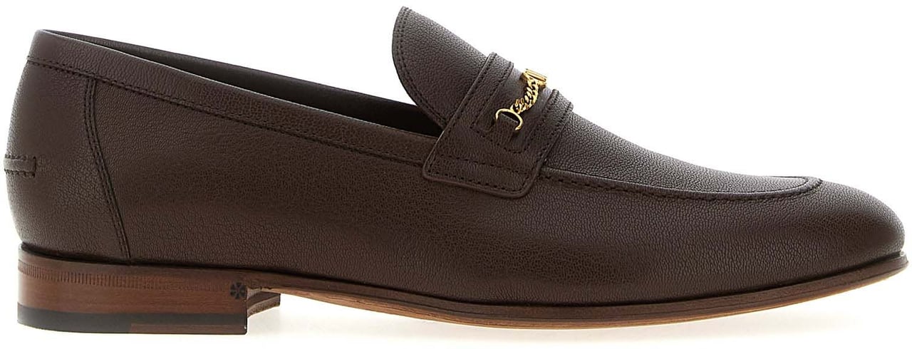 Valentino Garavani Brown Goatskin Slip-On Loafers Bruin