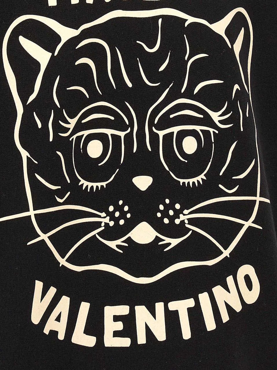 Valentino Garavani Black Cotton Sweatshirt Zwart