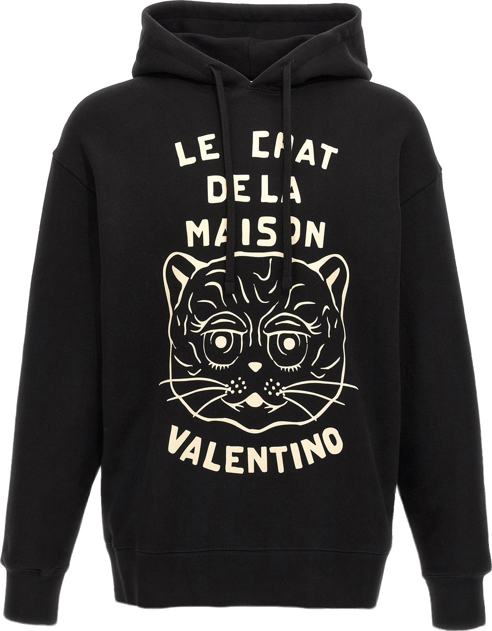 Valentino Garavani Black Cotton Sweatshirt Zwart