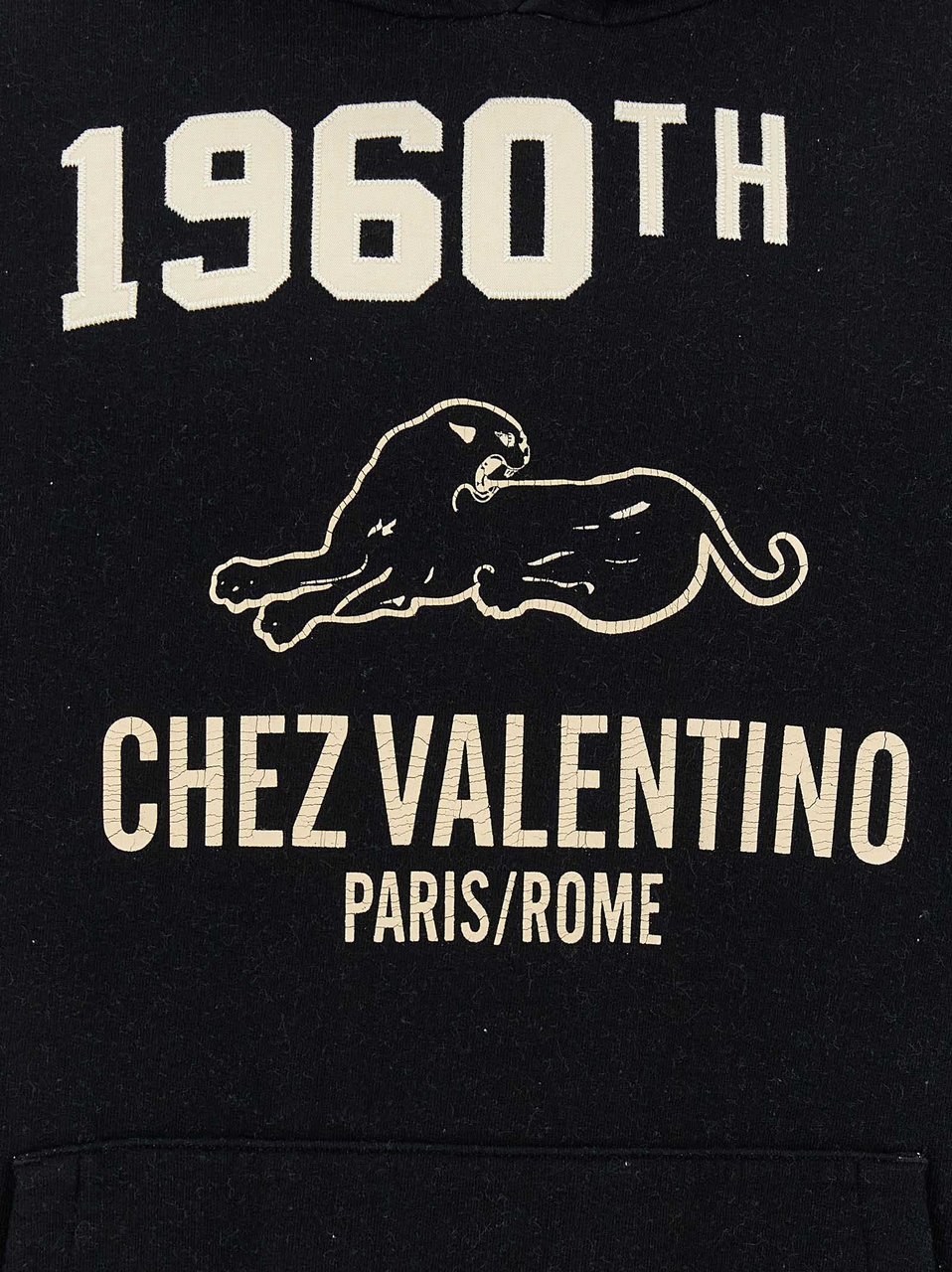 Valentino Garavani Black Cotton Sweatshirt Zwart