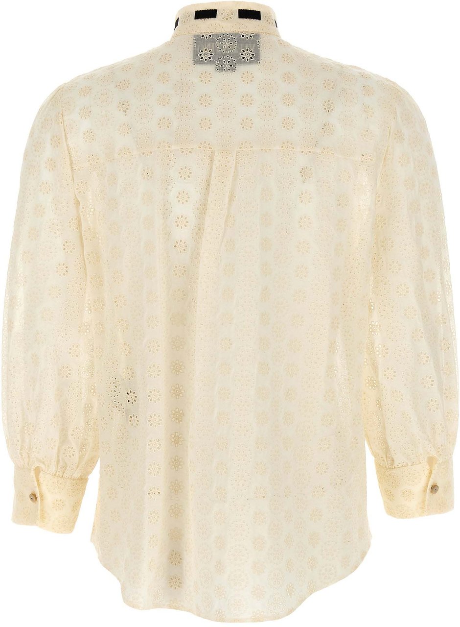 Valentino Garavani White Cotton Blouse Wit