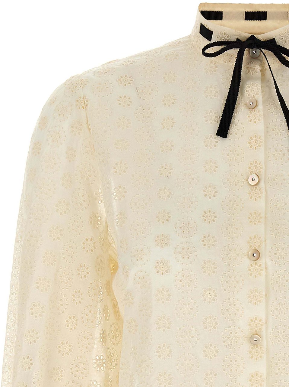 Valentino Garavani White Cotton Blouse Wit