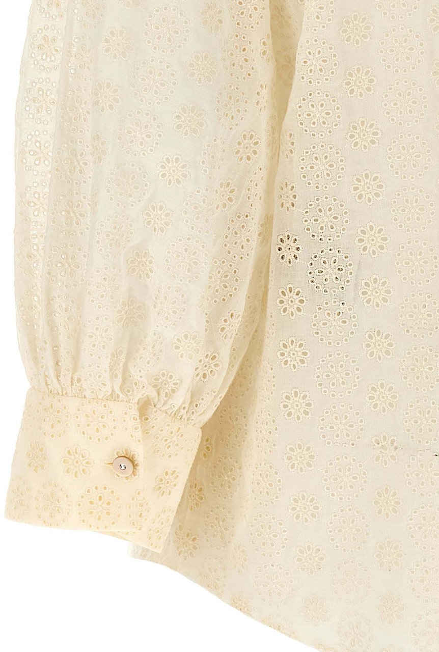 Valentino Garavani White Cotton Blouse Wit