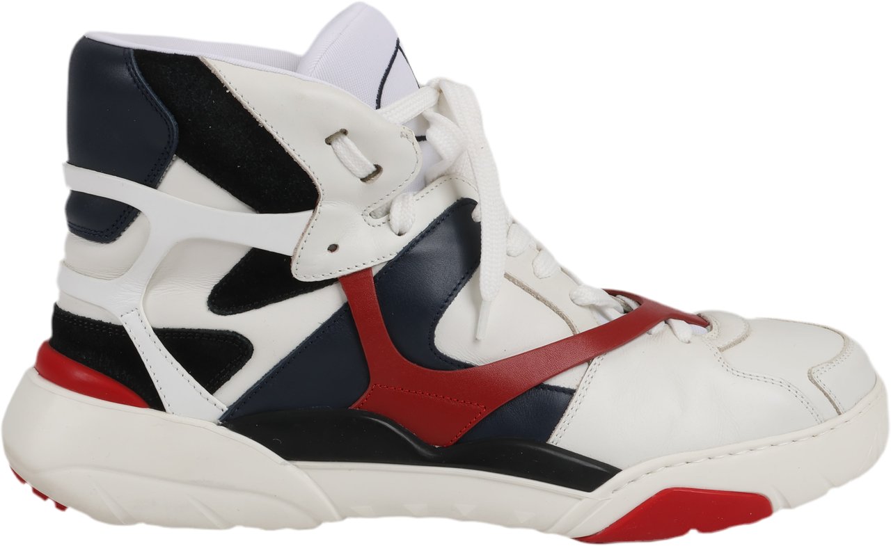 Valentino Garavani Valentino Garavani Leather High-top Sneakers in Multicolor, Size 44 EU Wit