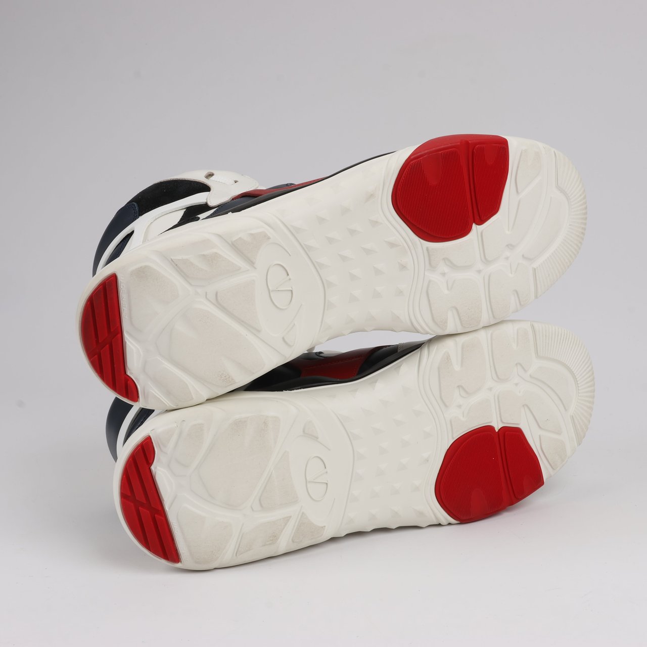 Valentino Garavani Valentino Garavani Leather High-top Sneakers in Multicolor, Size 44 EU Wit