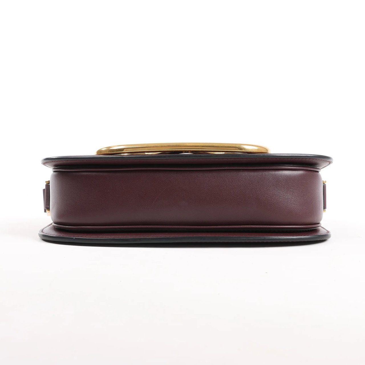 Valentino Garavani Valentino Garavani Supervee Leather Shoulder Strap in Burgundy Maroon