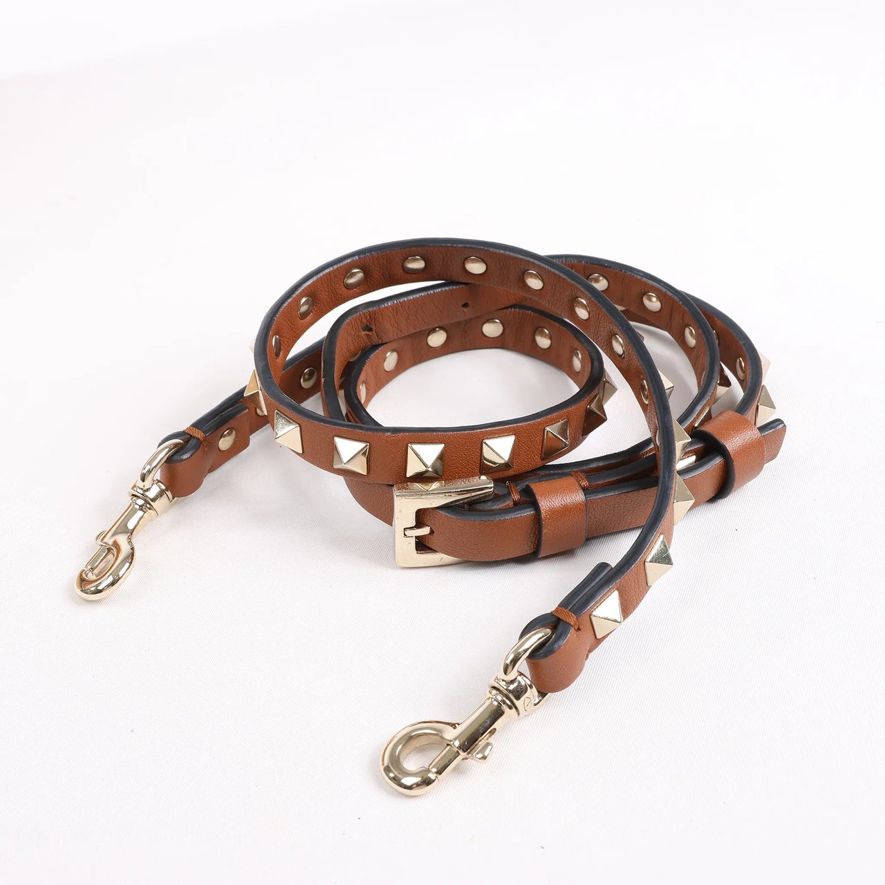 Valentino Garavani Valentino Garavani Straws x Leather Shoulder bag Beige x Brown Divers