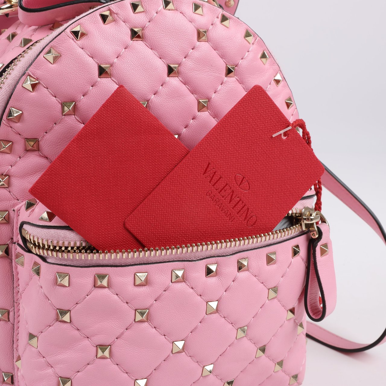 Valentino Garavani Valentino Garavani Rockstud Spike Leather 2Way Backpack in Pink Roze