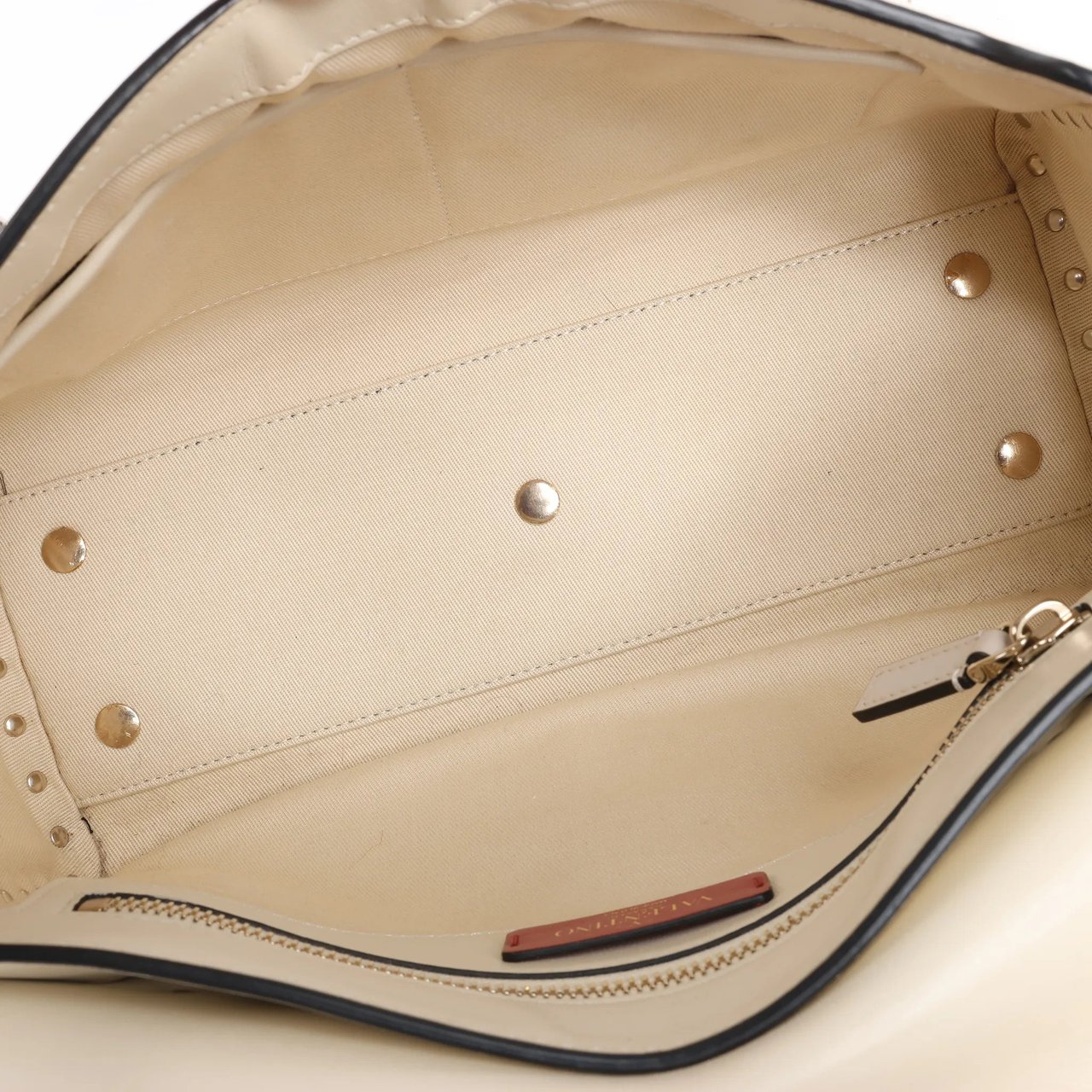 Valentino Garavani Valentino Garavani Rockstud Leather 2Way Handbag in Beige Beige