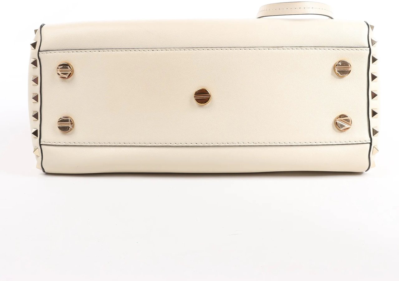 Valentino Garavani Valentino Garavani Rockstud Leather 2Way Handbag in Beige Beige