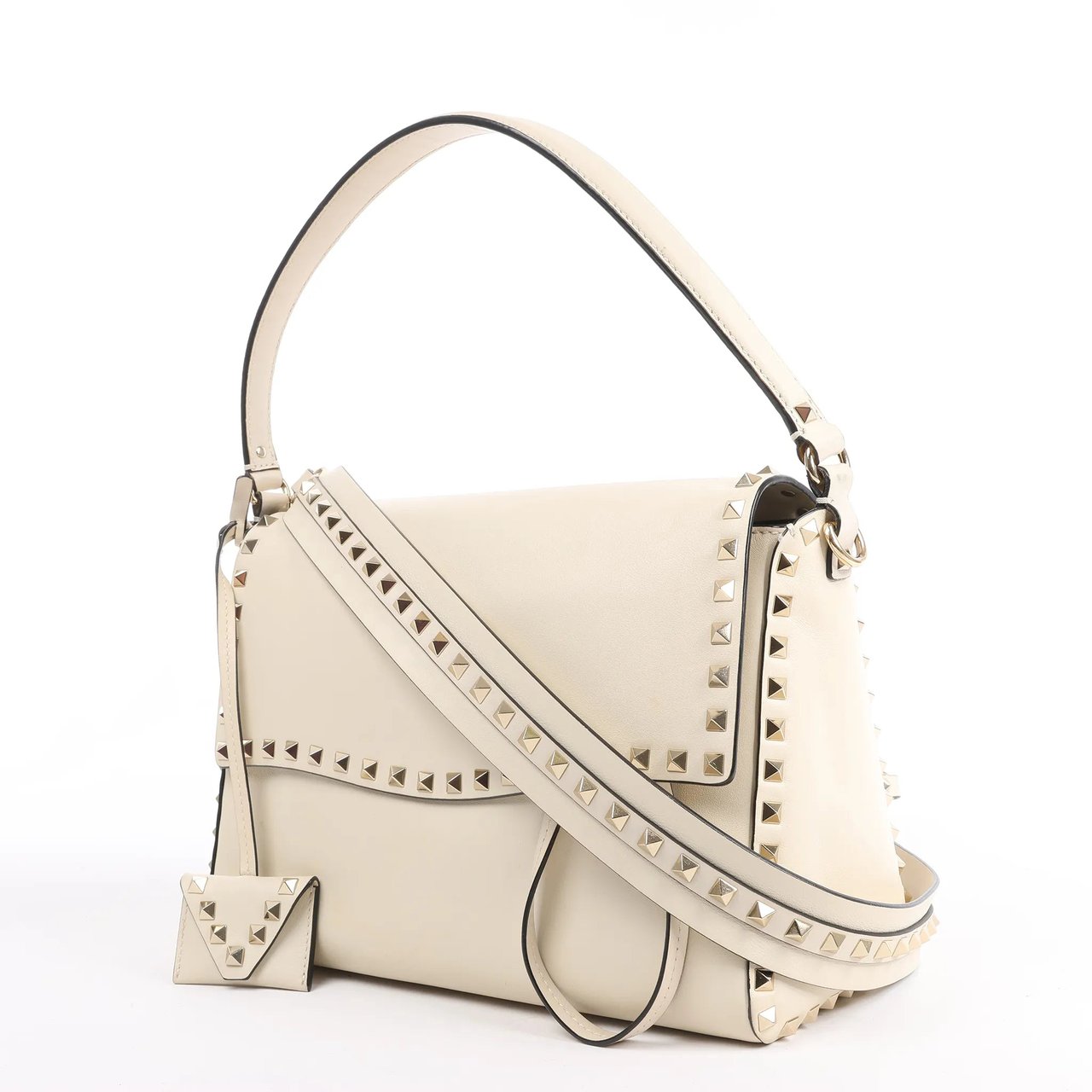 Valentino Garavani Valentino Garavani Rockstud Leather 2Way Handbag in Beige Beige