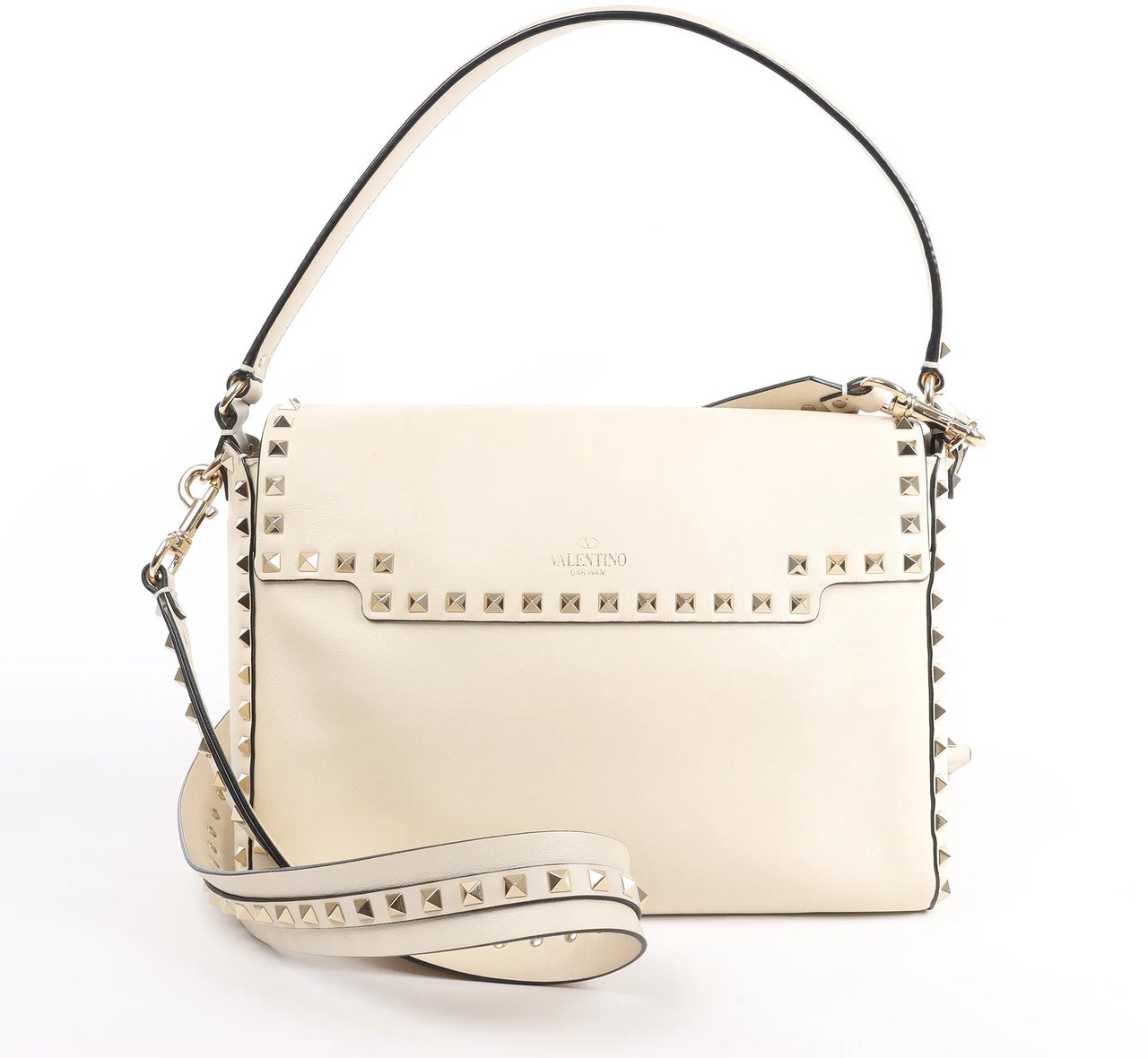 Valentino Garavani Valentino Garavani Rockstud Leather 2Way Handbag in Beige Beige