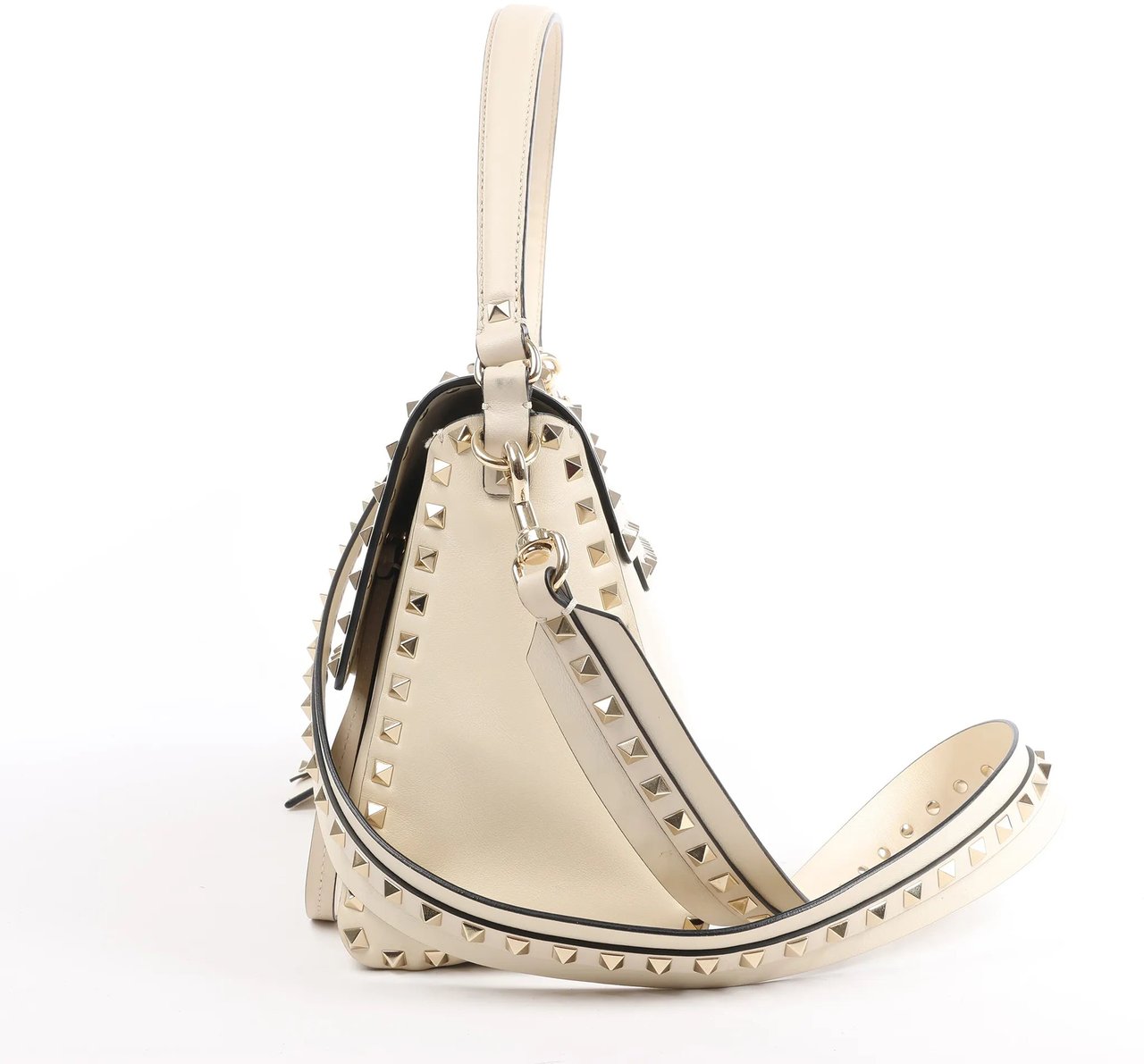 Valentino Garavani Valentino Garavani Rockstud Leather 2Way Handbag in Beige Beige