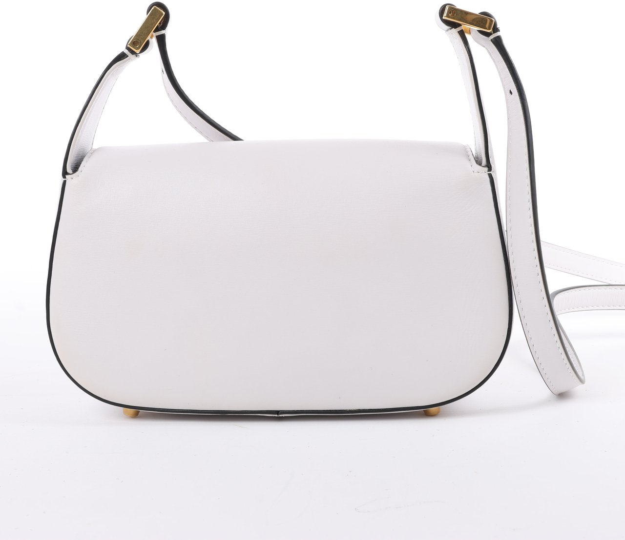 Valentino Garavani Valentino Garavani V logo Leather Shoulder bag in White Wit