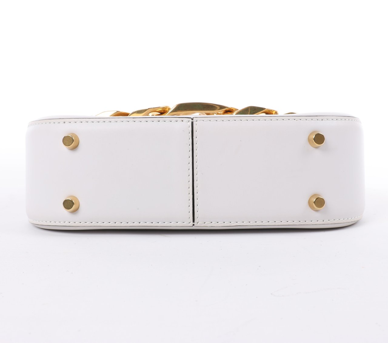 Valentino Garavani Valentino Garavani V logo Leather Shoulder bag in White Wit