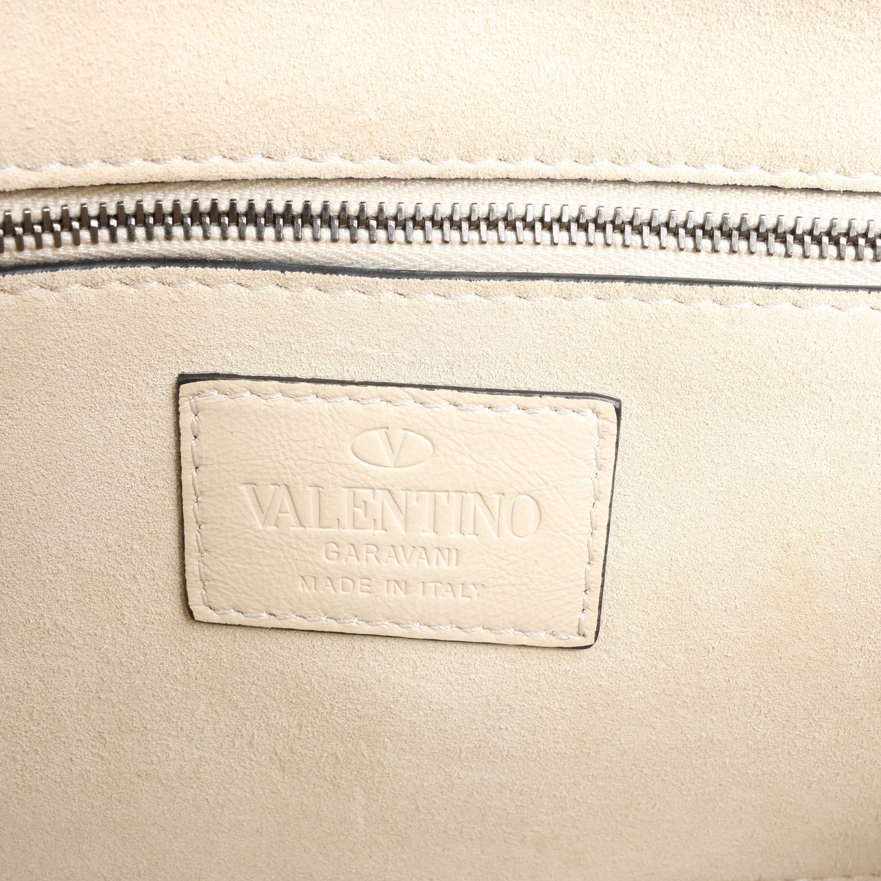 Valentino Garavani Valentino Rockstud Glam Lock Leather Chain Shoulder Bag in Beige Beige