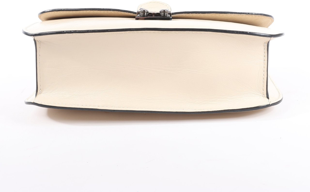 Valentino Garavani Valentino Rockstud Glam Lock Leather Chain Shoulder Bag in Beige Beige