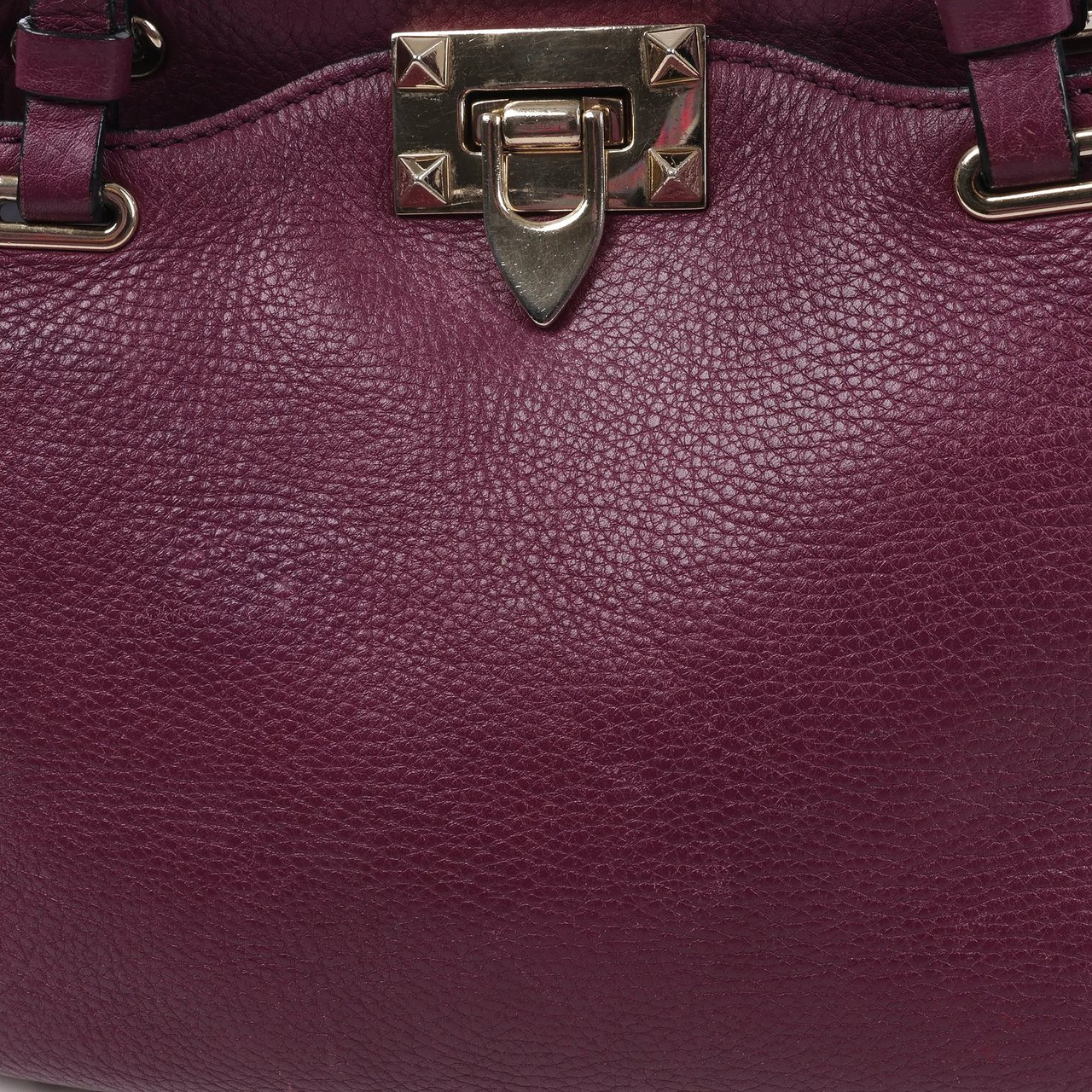 Valentino Garavani Valentino Garavani Rockstud Leather 2Way Handbag in Purple Paars