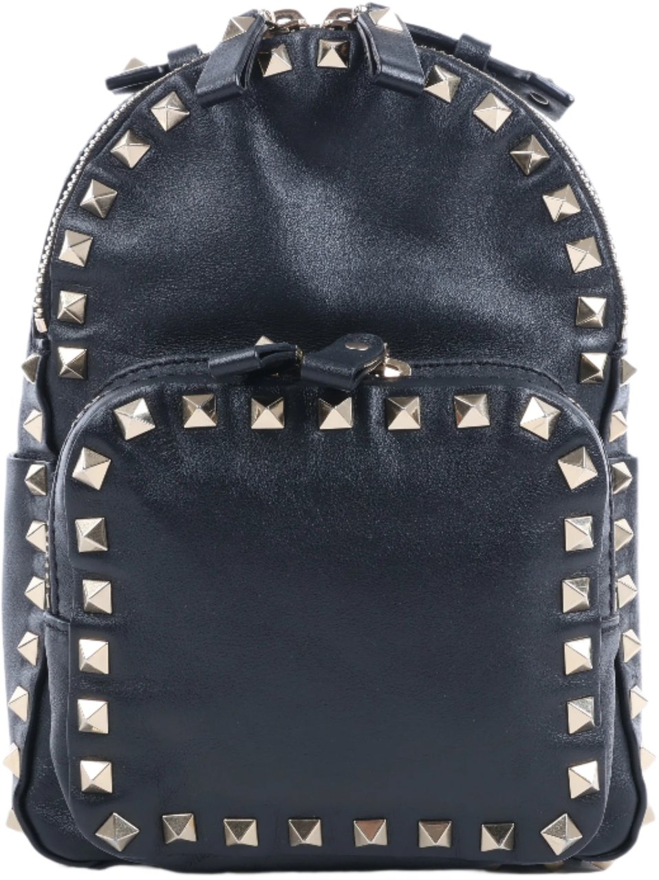 Valentino Garavani Valentino Garavani Rockstud Leather Backpack in Black Zwart