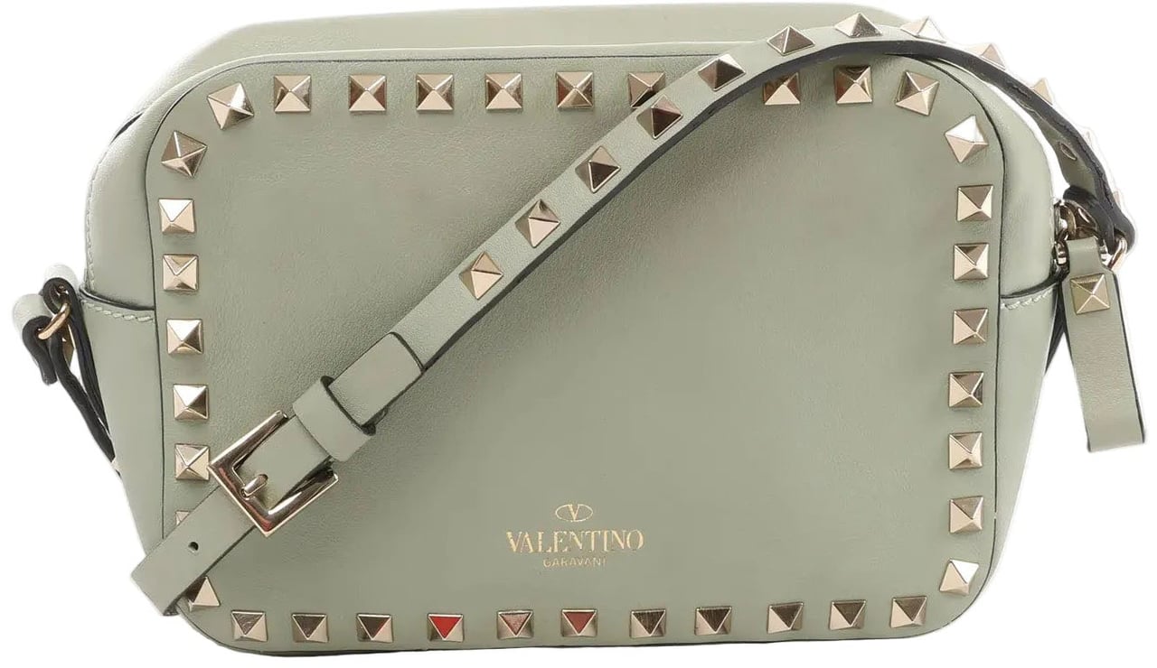 Valentino Garavani Valentino Garavani Rockstuds Leather Crossbody bag in Green Divers