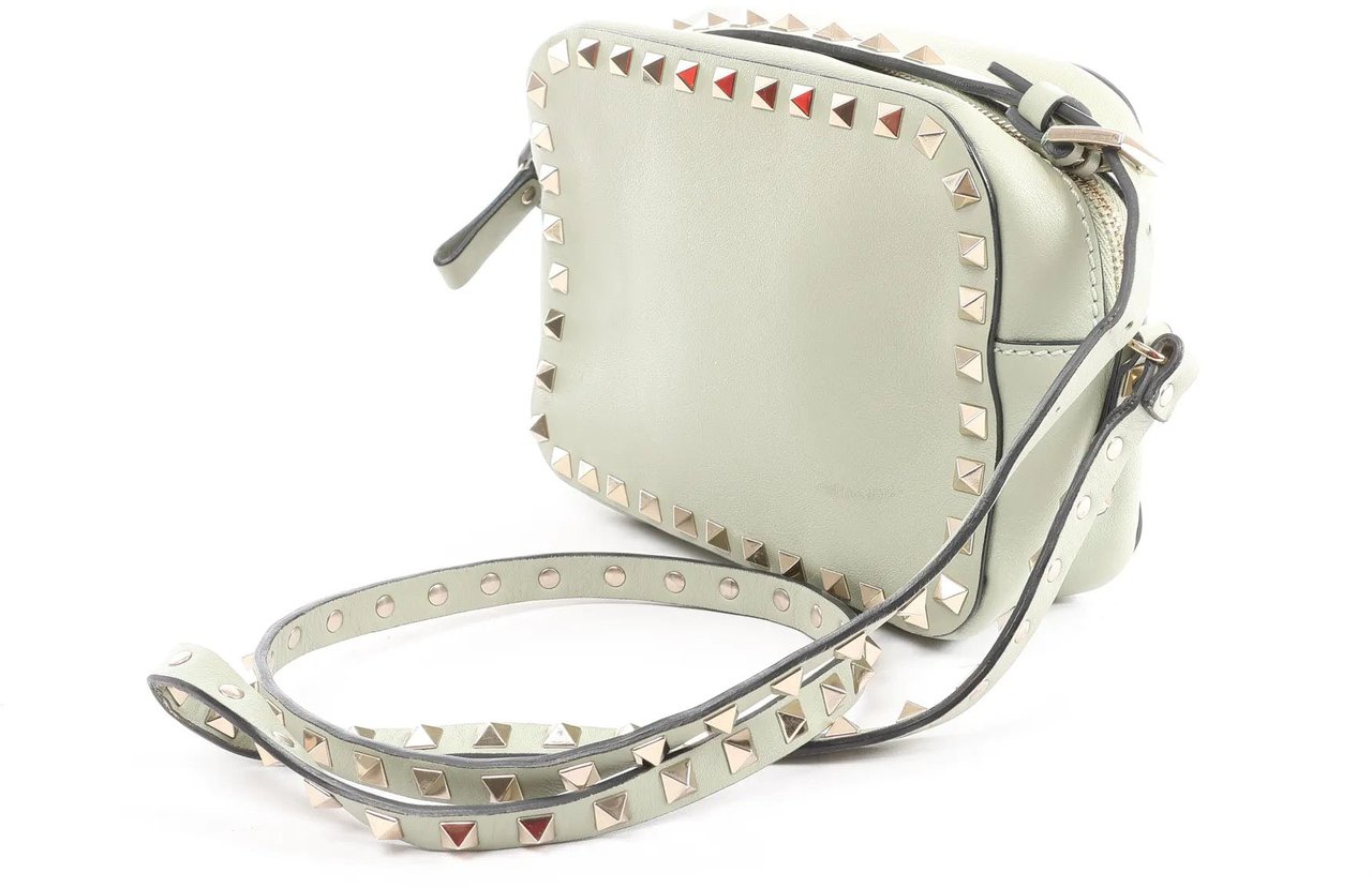 Valentino Garavani Valentino Garavani Rockstuds Leather Crossbody bag in Green Divers
