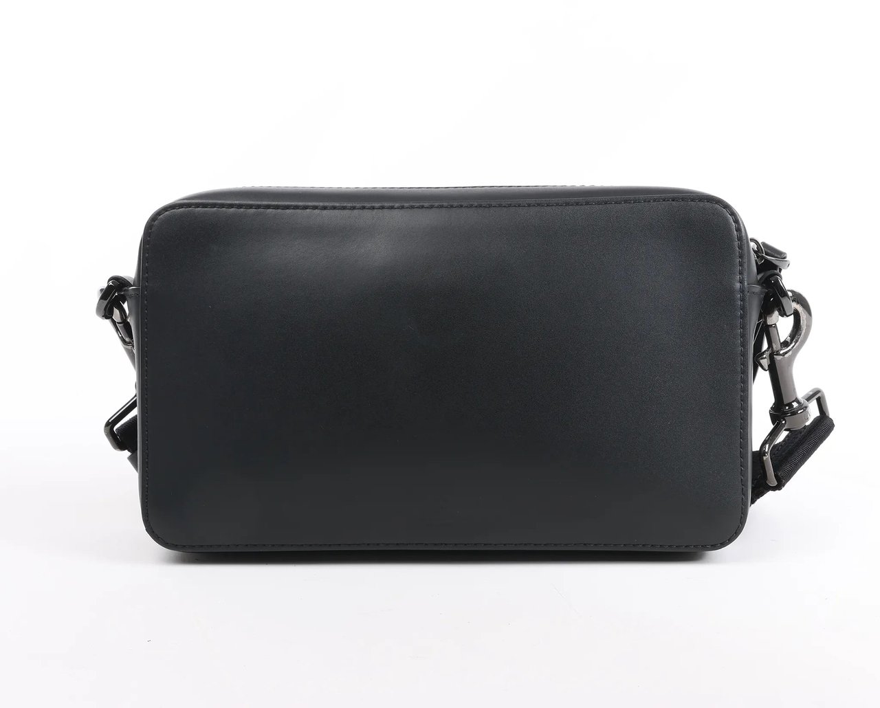 Valentino Garavani VLTN Leather Shoulder Bag in Black Zwart