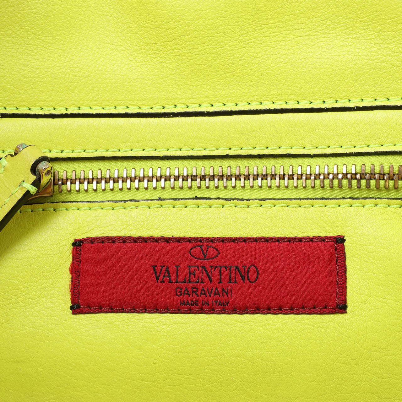 Valentino Garavani Rockstud Leather 2Way Handbag in Yellow Geel