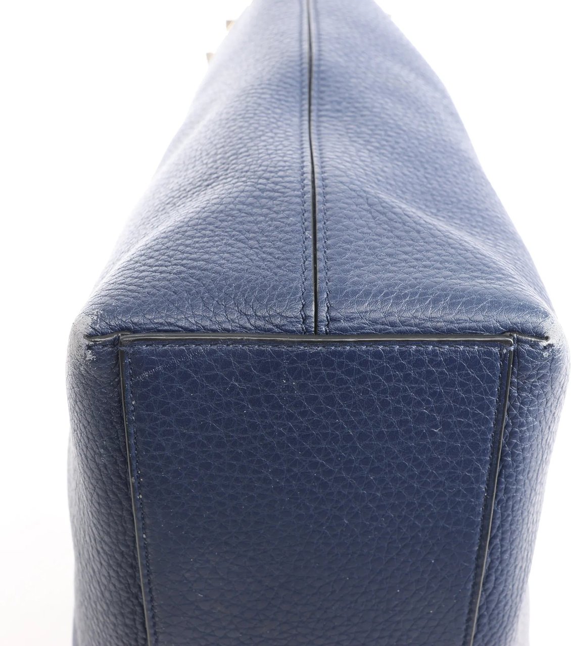 Valentino Garavani Rockstud Leather Shoulder Bag in Navy Blue Navy