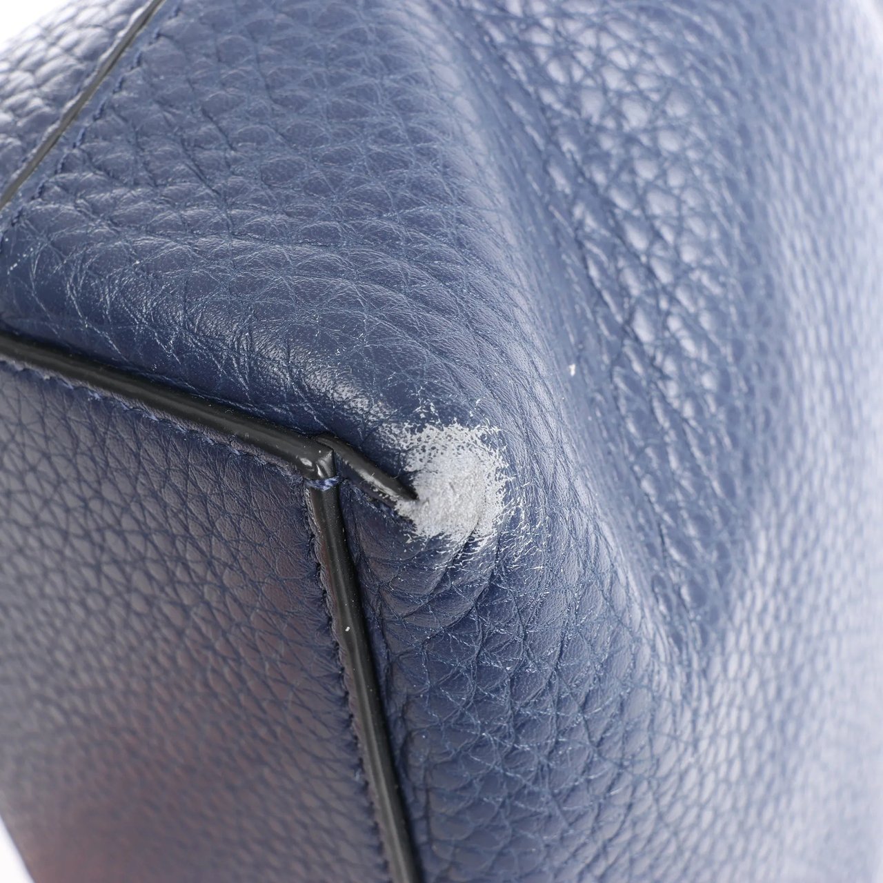 Valentino Garavani Rockstud Leather Shoulder Bag in Navy Blue Navy