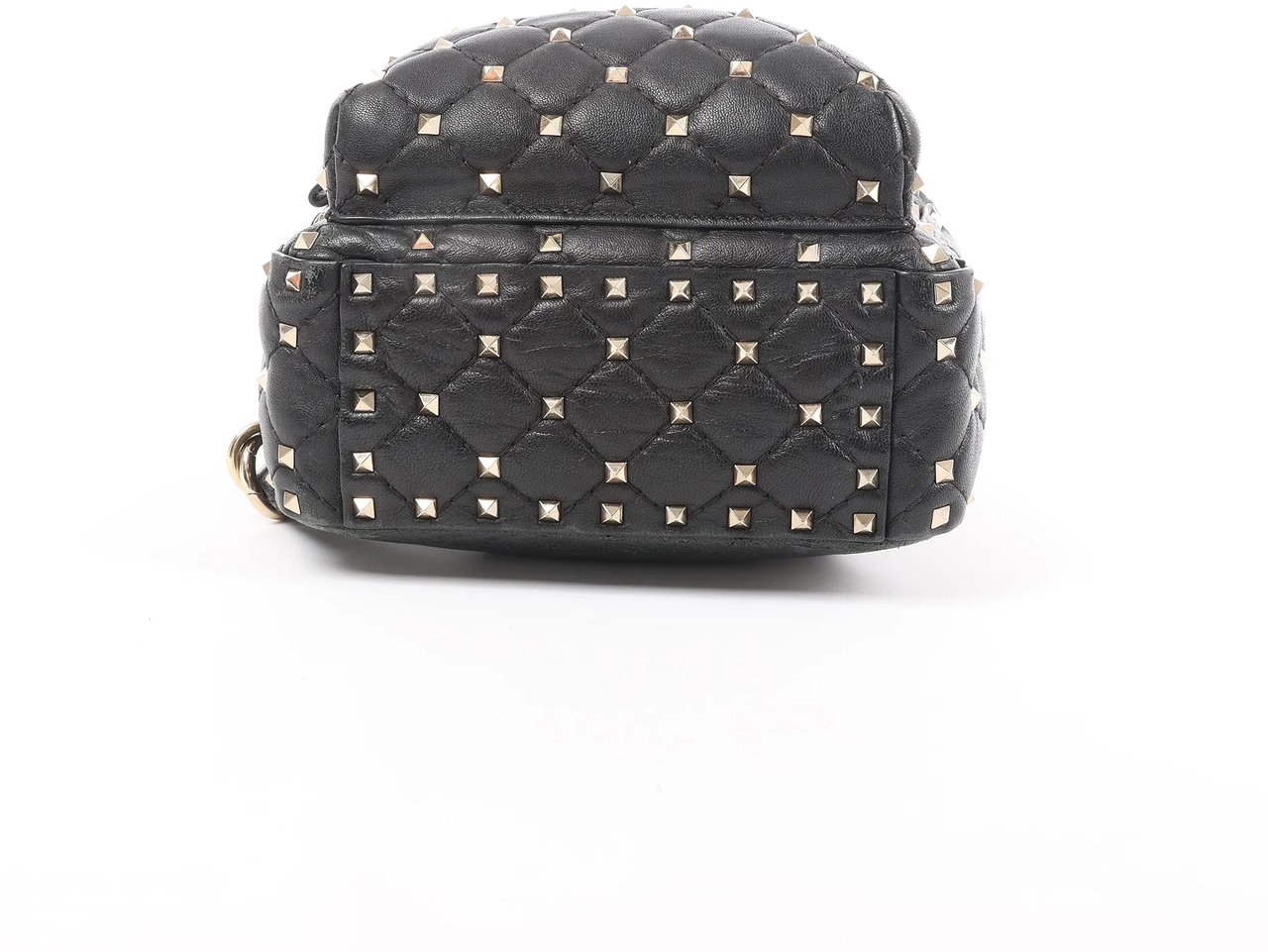 Valentino Garavani Rockstuds Spike Leather 2Way Backpack in Black Zwart