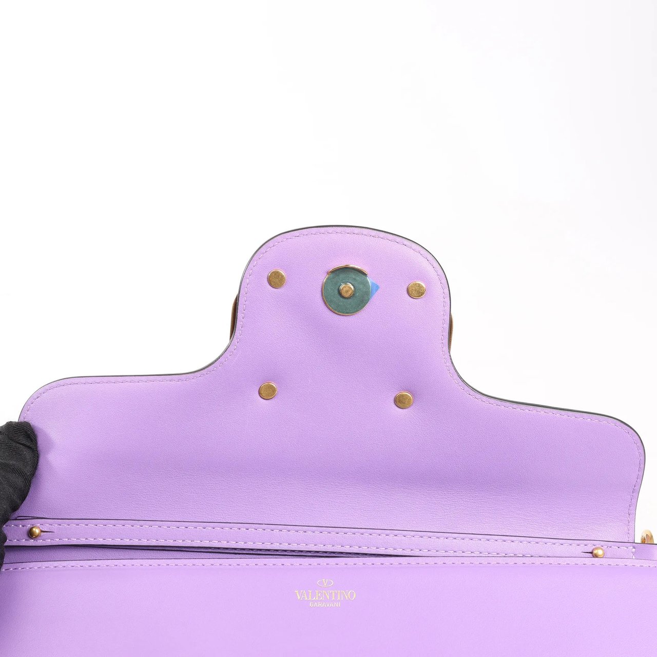 Valentino Garavani VLogo Loco 2Way Chain Handbag in Purple Paars