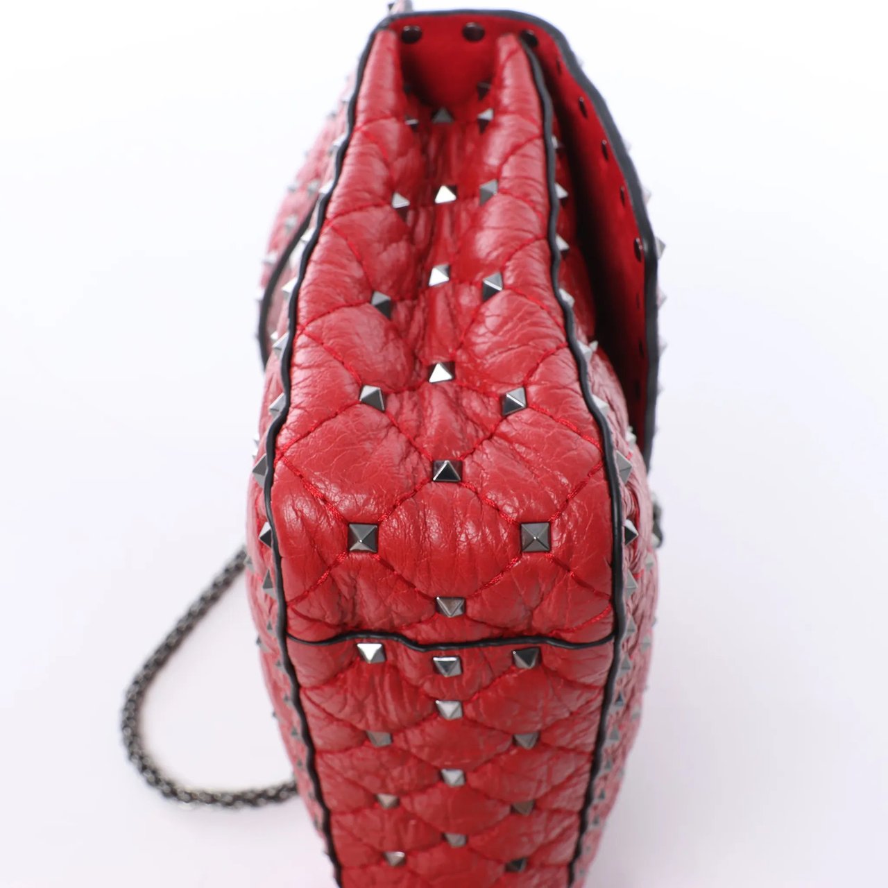 Valentino Garavani Valentino Rockstud Spike Chain 2Way Crossbody Bag in Red Divers