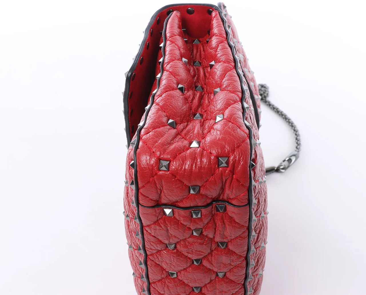 Valentino Garavani Valentino Rockstud Spike Chain 2Way Crossbody Bag in Red Divers