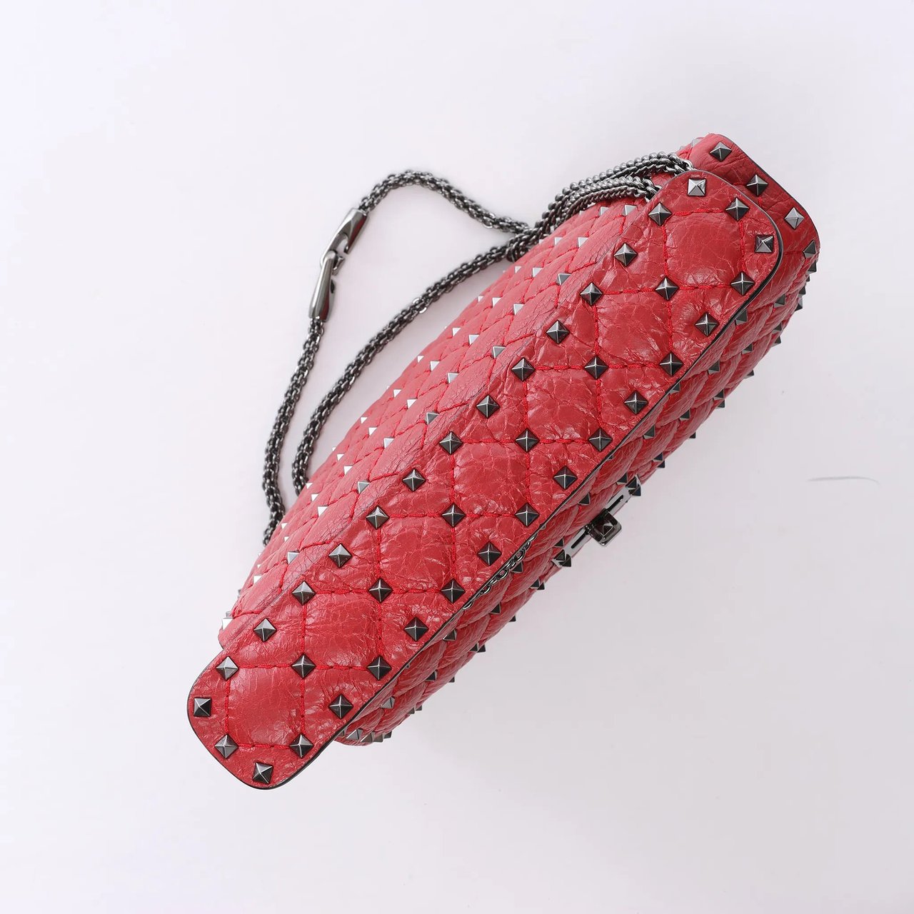 Valentino Garavani Valentino Rockstud Spike Chain 2Way Crossbody Bag in Red Divers